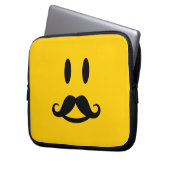 Happy Mustache angepasster Laptop-Ärmel Laptopschutzhülle (Vorderseite Links)