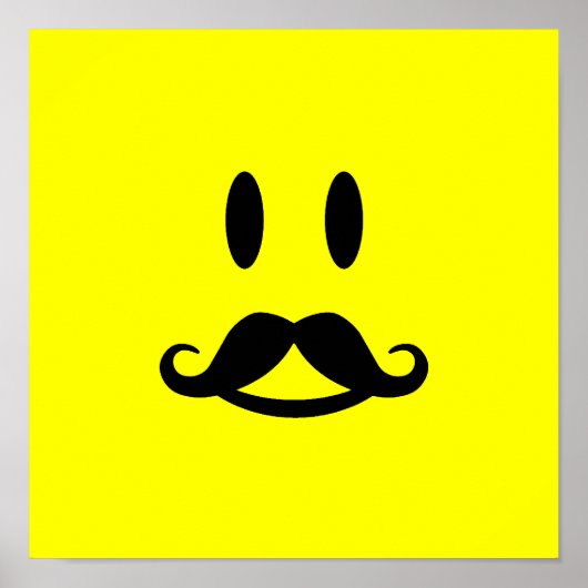 Happy Mustache Custom Poster (Vorne)