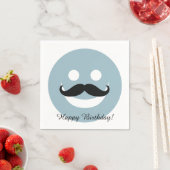 Happy Mustache Face Serviette (Beispiel)