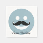 Happy Mustache Face Serviette (Vorderseite)