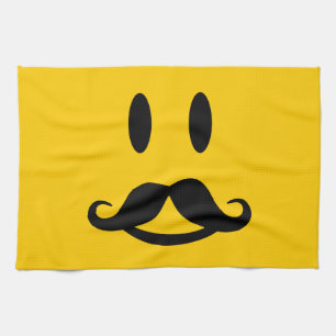 Happy Mustache Küchentuch