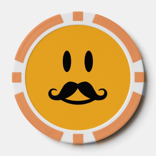 Happy Mustache Poker Chips (Vorderseite)