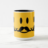 Happy Mustache Smiley benutzerdefinierte Tasse (Zentrum)