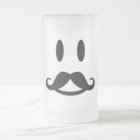 Happy Mustache Tasse - wählen Sie Stil (Mittel)