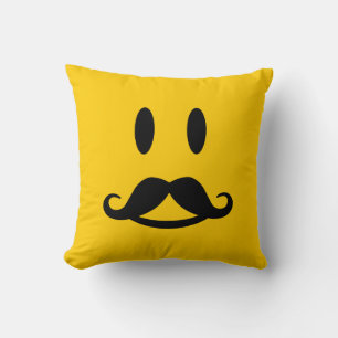 Happy Mustache Zollkissen Kissen
