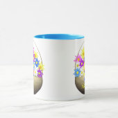 Happy Mütter Day Basket of Daisies and Blue Bird Tasse (Zentrum)