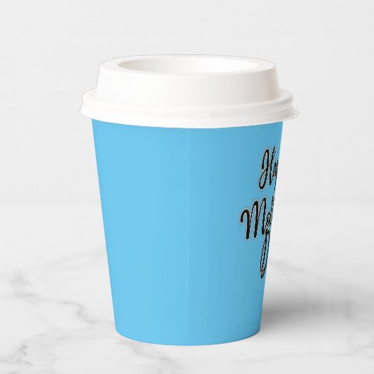 Happy Mütter Day Blue Pappbecher (Rechts)