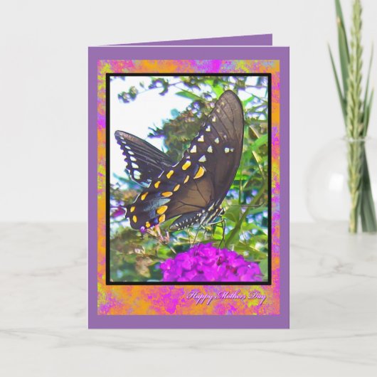 Happy Mütter Day Butterfly Grußkarte Karte (Vorderseite)