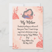 Happy Mütter Day Card Einladung (Vorderseite)