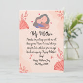 Happy Mütter Day Card Einladung (Stehend Vorderseite)