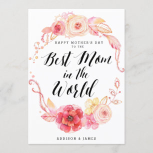 Happy Mütter Day Cards zur besten Mama der Welt Karte