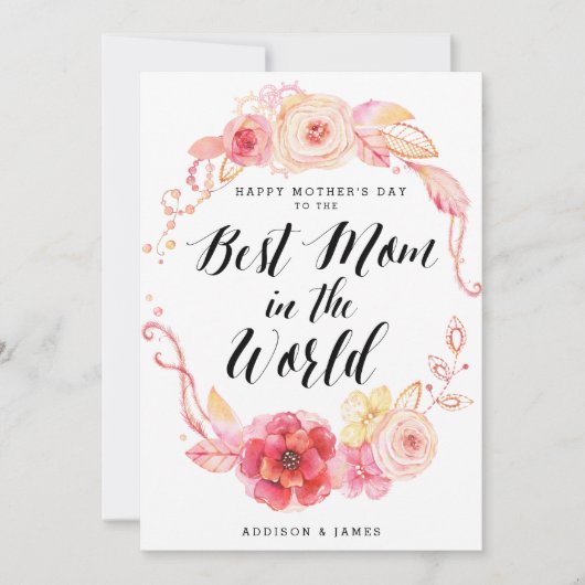 Happy Mütter Day Cards zur besten Mama der Welt Karte (Vorderseite)