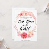 Happy Mütter Day Cards zur besten Mama der Welt Karte (Vorderseite/Rückseite Beispiel)