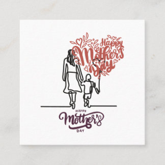 Happy Mutter-Day Design für Mütter Quadratische Visitenkarte