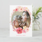 Happy Mütter Day Floral Card mit Foto Karte (Stehend Vorderseite)