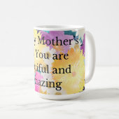 Happy Mütter Day Floral Kaffeetasse (VorderseiteRechts)