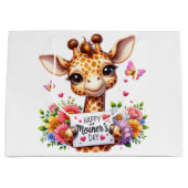 Happy Mütter Day Giraffe Große Geschenktüte (Vorderseite)