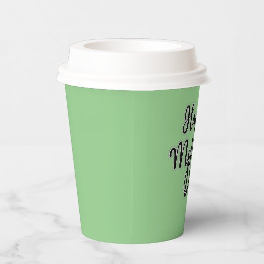 Happy Mütter Day Green Pappbecher (Rechts)