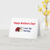 Happy Mütter Day Mommy - Ladybug Karte (Gelbe Blume)