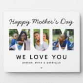 Happy Mütter Day Mum Custom Foto Collage Fotoplatte (Vorderseite)
