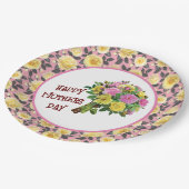 Happy Mütter Day Paper Plate Pappteller (Schrägansicht)