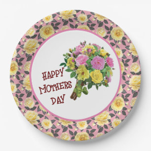 Happy Mütter Day Paper Plate Pappteller