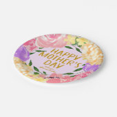 Happy Mütter Day Pappteller (Schrägansicht)