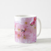 Happy Mütter Day Pink Cherry Tree Kaffeetasse (VorderseiteRechts)