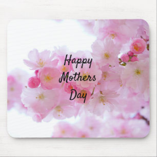 Happy Mütter Day Pink Cherry Tree Mousepad