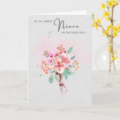 Happy Mütter Day to My Niece Mother's Day Gray Karte (Gelbe Blume)