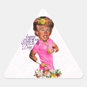 Happy Mütter Day Trump Dreieckiger Aufkleber