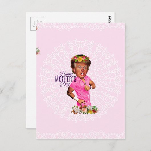 Happy Mütter Day Trump Postkarte (Vorne/Hinten)