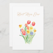 Happy Mutter-Day Tulpen Blume Kegel-Karte Einladung (Vorne/Hinten)