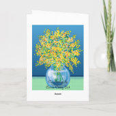 Happy Mütter Day Vase der Blume Karte (Rückseite)