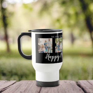 Happy Mutter Tag 4 Foto Custom Black Reisebecher