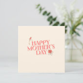Happy Mütter Tag einfache und elegante Karte (Stehend Vorderseite)