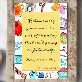 Happy Mütter Tag Geschenk Funny Quotes Wäsche Peac Feiertagskarte