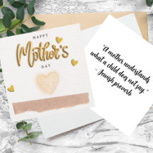Happy Mutter Tag Gruß Goldfolie Card