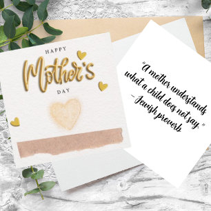 Happy Mutter Tag Gruß Goldfolie Card