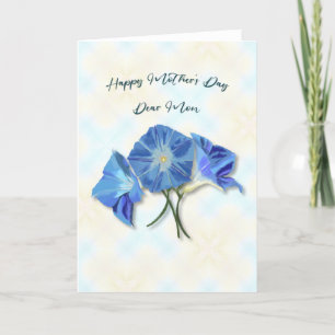 Happy Mütter Tag Liebe Mama Blue Morning Glory Flo Dankeskarte