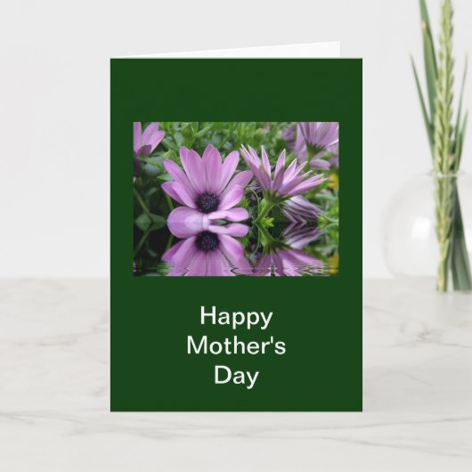 Happy Mutter Tag lila Blume Karte (Vorderseite)