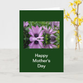 Happy Mutter Tag lila Blume Karte (Gelbe Blume)