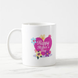 Happy Mütter Tag mit Liebe und Blume bunt Kaffeetasse