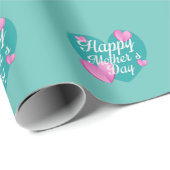 Happy Mütter Tag mit Liebe und Herz Geschenkpapier (Rolleneckpunkt)