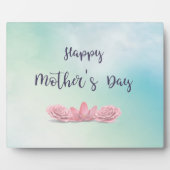 Happy-Mütter-Tag mit rosa-Blume Fotoplatte (Vorderseite)