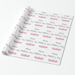 Happy-Mütter-Tag mit rosa-Blume Geschenkpapier