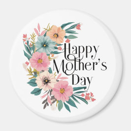 Happy Mütter Tag rechts Blume Peach Pink Cr Magnet