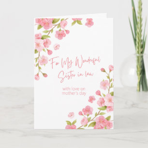Happy Mütter Tag, um sich im Gesetz rosa florale Karte