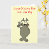 Happy Mütter Tag vom Hund Karte (Gelbe Blume)