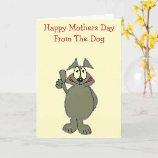 Happy Mütter Tag vom Hund Karte (Gelbe Blume)
